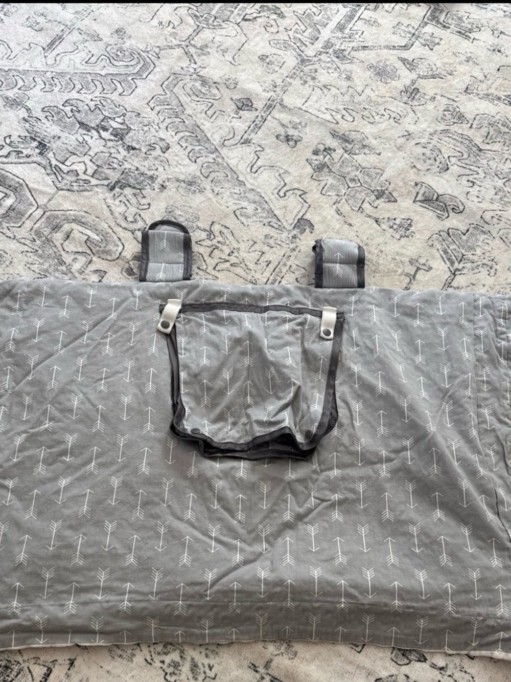 Light gray car seat cover